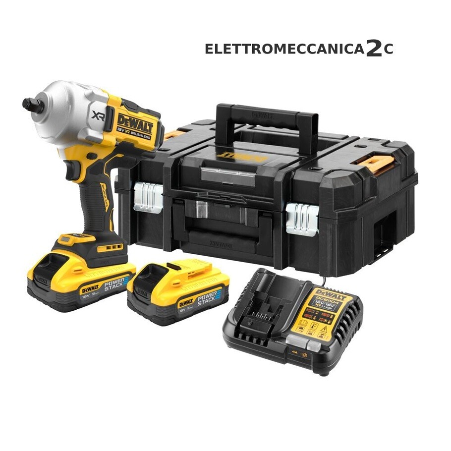 DEWALT DCF961H2T-QW avvitatore impulsi 1'2" 2373Nm 18v brushless 2batterie po...