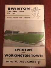 Swinton v Workington rugby league Programme1970/71 season 