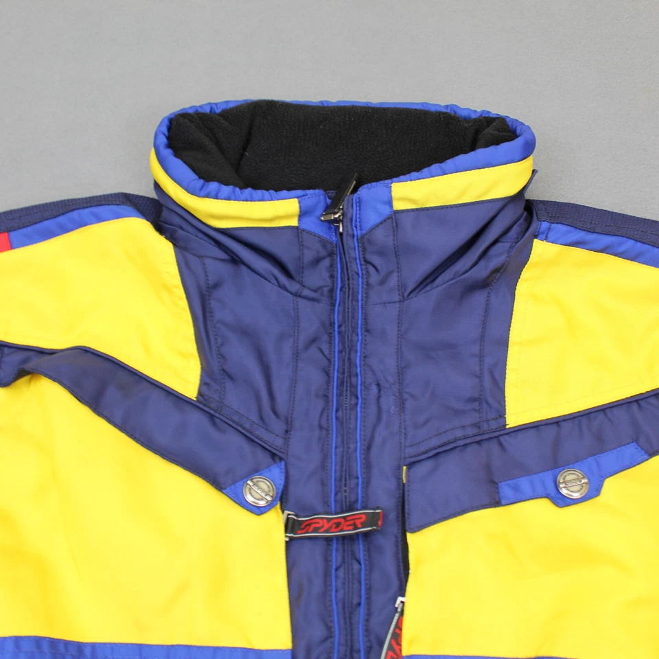 Vintage Spyder Jacket Boys 18 Mens S Yellow Tommy Moe Racing Coat Thinsulate - Image 2 of 4