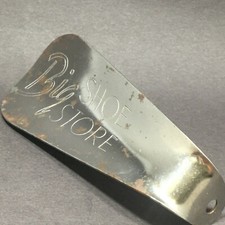Vintage Estate Big Shoe Store Metal Shoe Horn 3 3/4 Inches Long