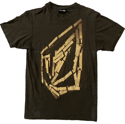 VINTAGE Y2K Volcom Stone T Shirt - Skate Surf Tee Brown Skateboarding Logo  Sz M