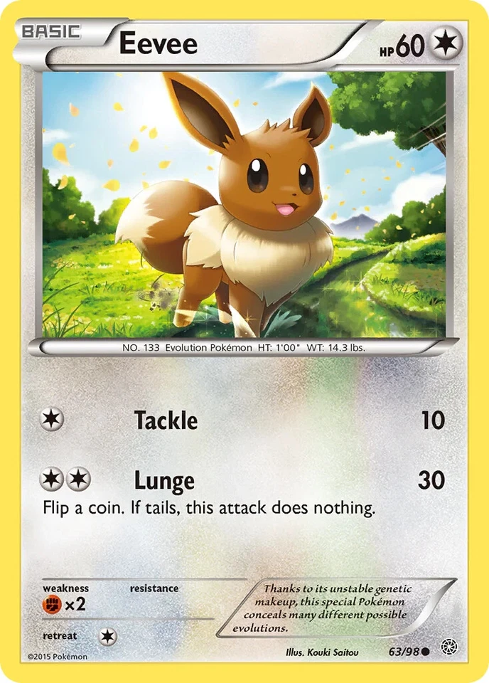 Eevee 63/98 Ancient Origins Pokemon Card NM