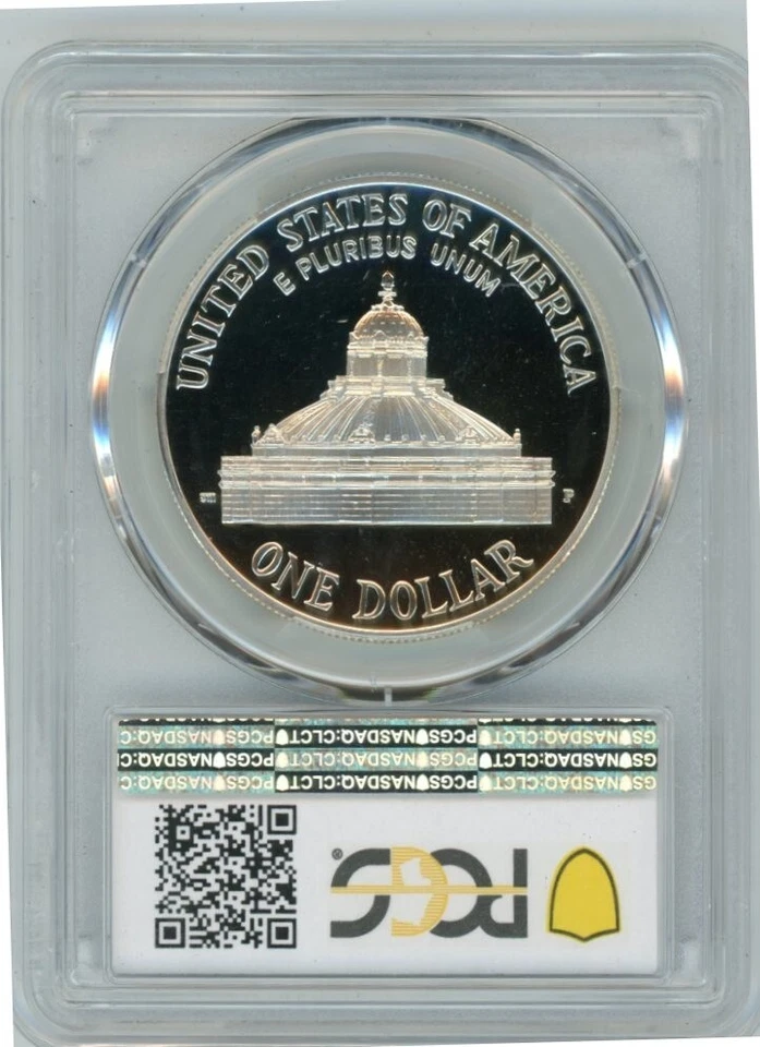 2000P LIBRARY OF CONGRESS COMMEMORATIVE $1 PCGS PR69DCAM Cert. 39669487 - Image 2 of 2