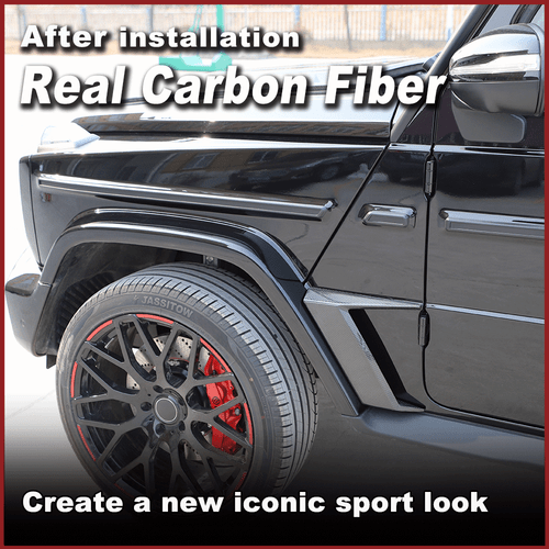 For Benz G Wagon W463 W464 G500 G63 Real CARBON Side Fender Vent Splitters - Picture 3 of 11