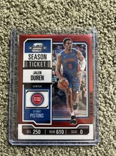 23-24 Panini Contenders Optic Red Season Ticket - Jalen Duren / Detroit Pistons