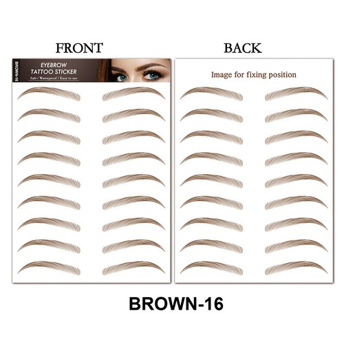 Hair-like Eyebrow Tattoo Sticker False Eyebrows Waterproof Fake Long Makeup 4D - Picture 33 of 43