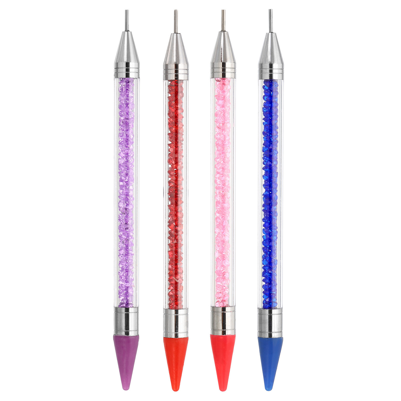4 Pcs Dual Ended Diamond Art Pen, Blue, Pink, Red and Purple
