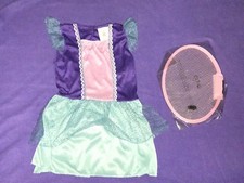 Fairy Halloween costume Baby Blue/Purple/Pink by Rubies Sz S 4-6 Dress/Wings