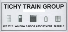 N Scale Tichy Train Group 2522 80-Piece Window & Door Assortment