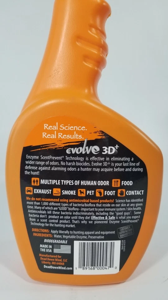 Dead Down Wind 1328 Evolve 3D+ spray de caza de madera natural 28 oz elimina el olor Foto 3 de 3
