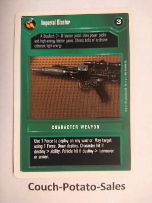 Star Wars White Border CCG Card Imperial Blaster NEW UNCIRCULATED Primo Card M