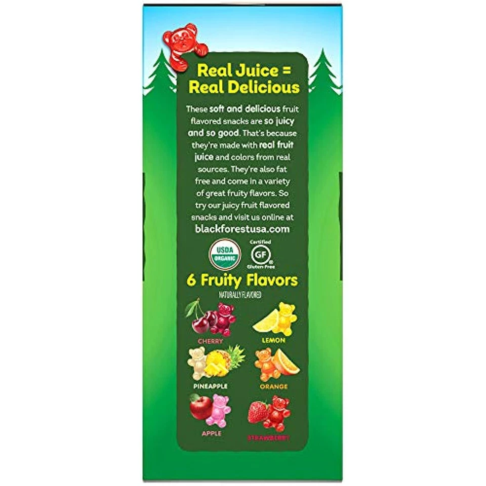 Caramelos orgánicos de la Selva Negra, osos de goma, 65 unidades, 0,8 OZ Foto 3 de 4