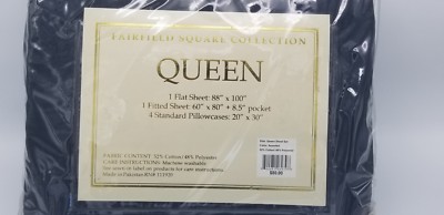 Fairfield Square Collection 6 Piece Sheet Set Queen NEW