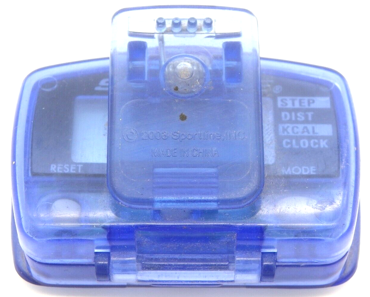 2003 Sportline Electronic Pedometer SDC Blue Clear Shell Lasting