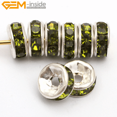 Rondelle Czech Crystal Rhinestone Spacer Loose Beads 100 Pcs For Jewelry Making - Picture 30 of 38