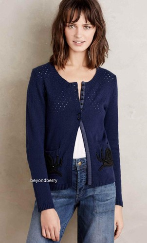 Anthropologie Stitched Snail Cardigan 