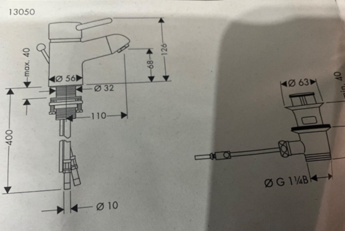 Hansgrohe Axor Uno in ROT Waschtisch Armatur 80 -90 er Jahre,Rarität - Bild 3 von 7