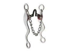 Formay SS cheeks 5" Ported chain mouth bit 175534,western bits
