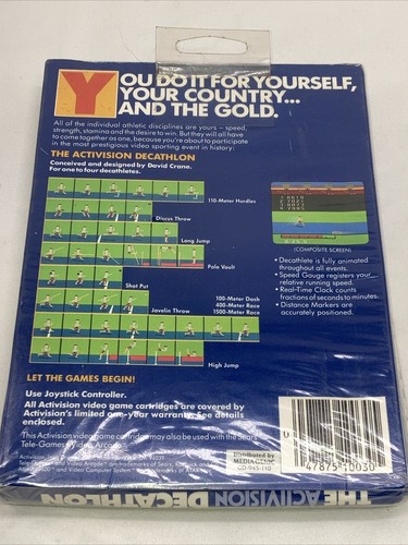 5 Sealed Atari 2600 games Decathlon Pac-man defender 2 Various conditions KayBee - Picture 3 of 13