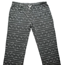 Kathy Ireland Pajama Pants, Sleep Pant, Women's Loungewear, Grey Script Logo