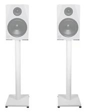 Pair Rockville RS29W 29" Steel Bookshelf Speaker/Studio Monitor Stands - White