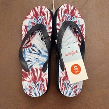 Adrian Flip Flop Red White And Blue Cat Jack Toddler Sandals Size Small 13/1