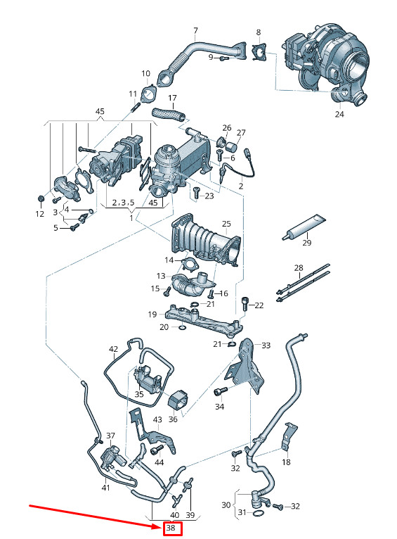 Tuyau de dépression moteur Audi A4 B9 059131375P