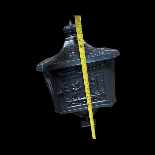Retro Cast Aluminum Mailbox Lockable Security LetterBox w/door No Stand 📦 - Picture 6 of 12