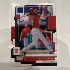 2022 Panini Chronicles Clearly Donruss #8 Matt Vierling #’d 8/50 Blue Rookie