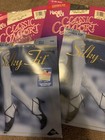 vintage Hanes Classic Comfort Silky Fit Pantyhose 4 Pairs Size A-AB Tan Blk Wht