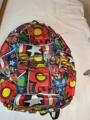 FAB Starpoint Avengers Thor Hulk Captain America - Marvel Print Backpack