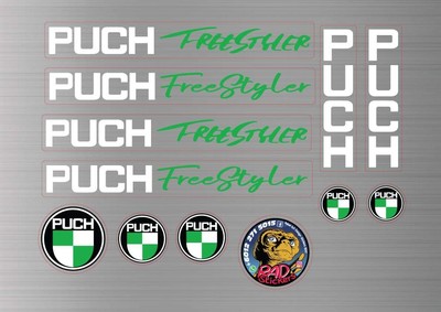 1986 Puch Freestyler Pro Old School BMX Decals Stickers Set