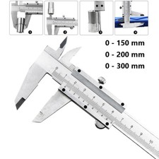 Portable Metal 150/200/300mm Vernier Slide Caliper Ruler Gauge Measuring Tool