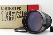 Top MINT Box Canon New FD NFD 135mm f/2 MF Telephoto Bright Lens From JAPAN