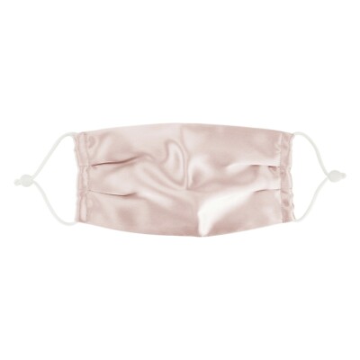 100% Mulberry Silk Face Mask Pink, Breathable, Adjustable, Reusable, Washable