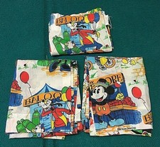 Vintage : WALT DISNEY "Mickey Mouse at the Fair" CURTAINS VALANCE Donald Duck