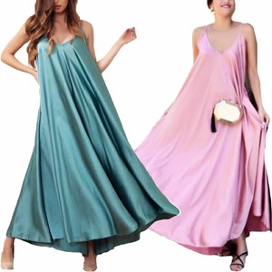 vestito lungo rosa con brillantini