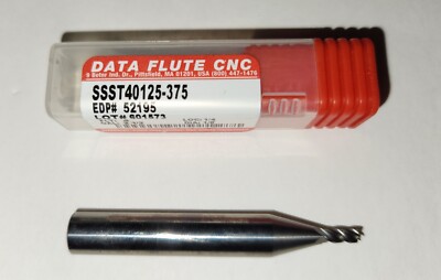 DATA FLUTE # 52195 1/8'' DIA X 3/8'' SD X 1/4'' LOC X 2-1/2'' OAL 4 FL CR 0.010'' EM