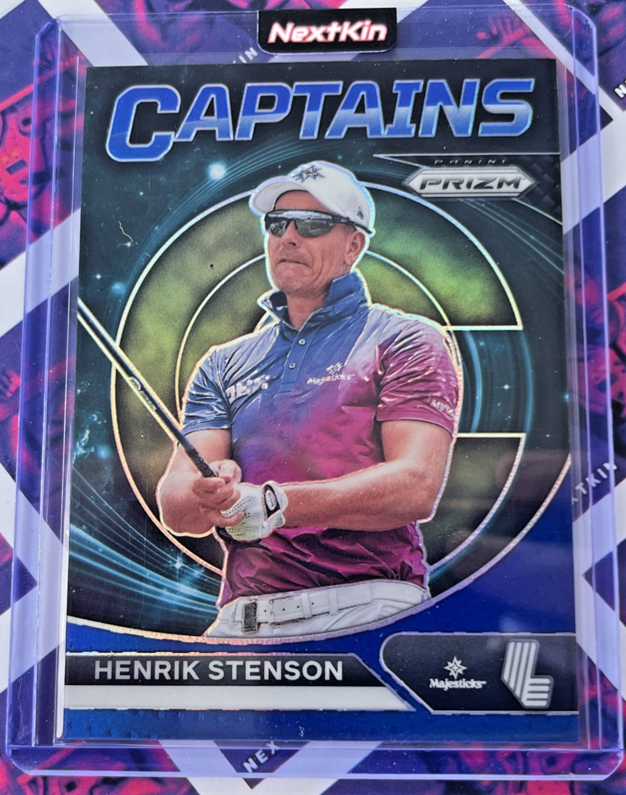 2024 Panini Prizm LIV Golf Henrik Stenson Captains Blue /99 Book End Parallel