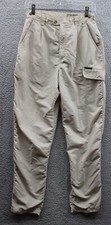 Royal Robbins Pleated Nylon Hiking Pants Size 6 Khaki Pocket in Front