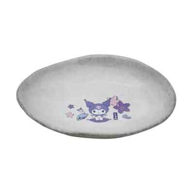 Sanrio Characters Kuromi Banko Ware Oval Bowl ''Kikyo'' Bellflower JP LTD Original