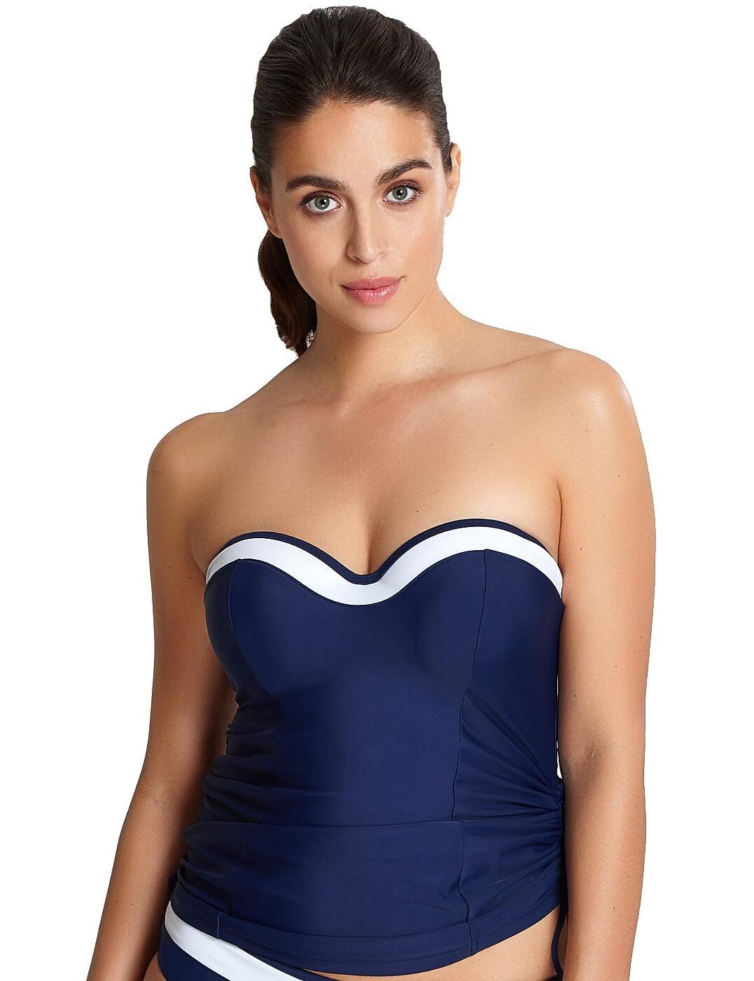 34D Panache Anya Cruise Tankini Top SW1091 Underwired Moulded Bandeau Tankini