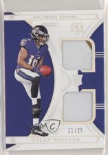 2021 National Treasures Rookie Dual Materials Holo Silver /25 Tylan Wallace s3g