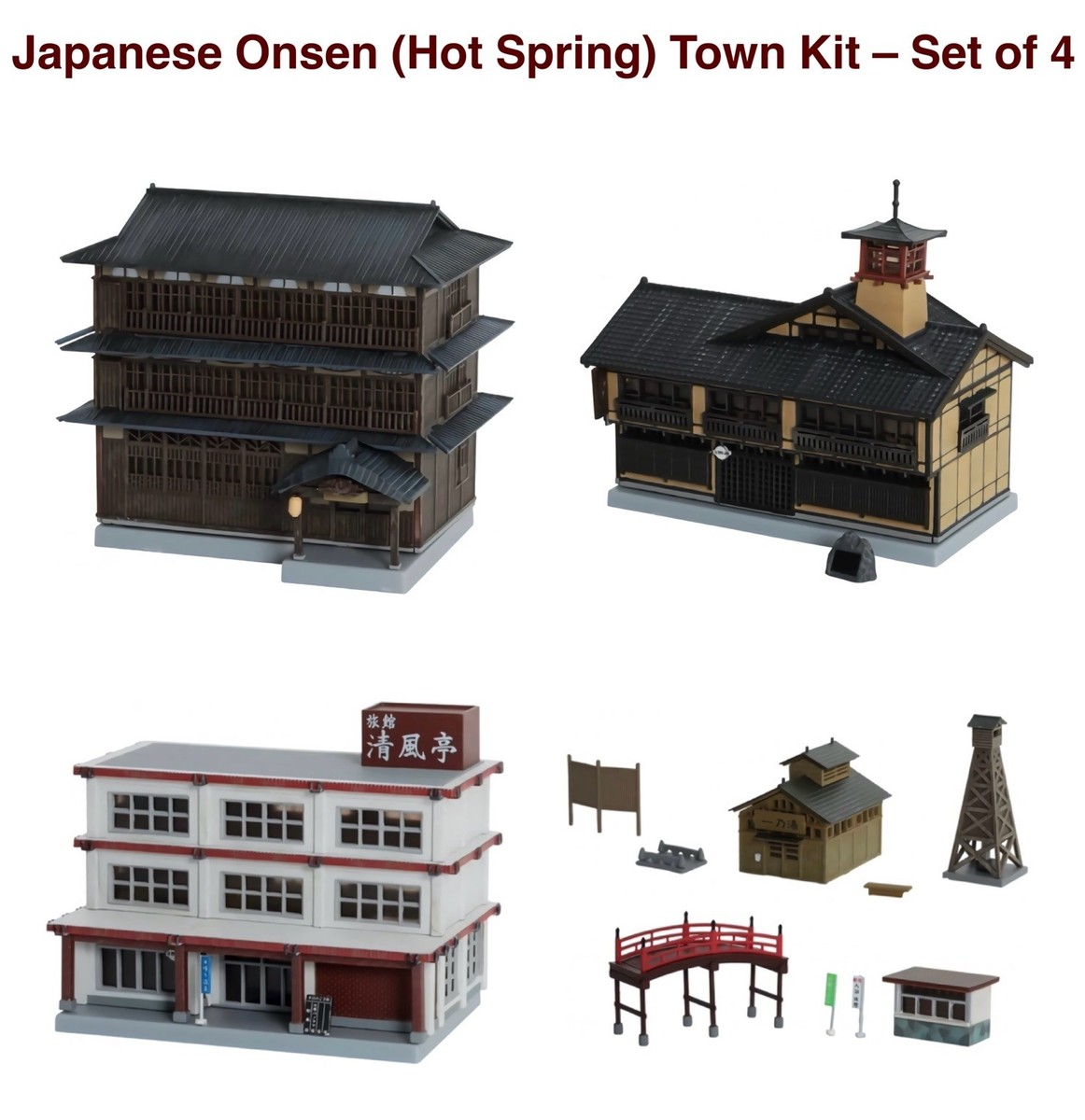 N Scale Tomytec Japanese Onsen Resort Town Buildings & Accessories