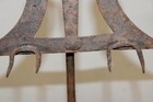 A GREAT 18TH C WROUGHT IRON ADJUSTABLE BIRD OR MEAT ROASTER IN OLD SURFACE — photo 4