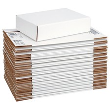 Recycled Side-load Shipping Moving Boxes 9 in L x 12 in W x 3 in H White 30 Ct