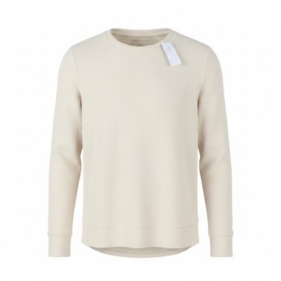American Eagle Outfitters Herren Sweatshirt M Hellcreme Weich Rundhalsausschnitt