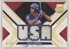 2019 Elite Extra Edition USA National Team Materials Gold 81/99 Riley Greene 9h3