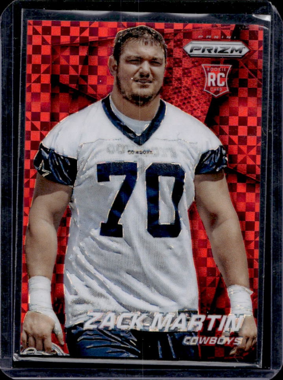 2014 Prizm Zack Martin RC Red Power Rookie #101/125 Cowboys