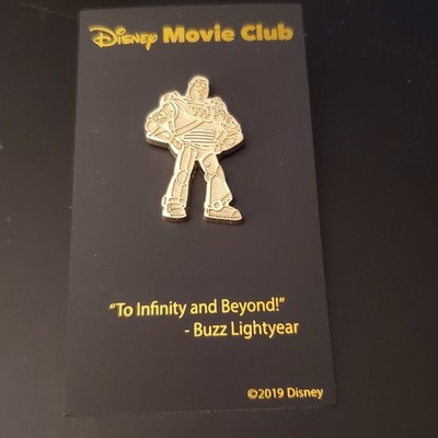 Buzz Lightyear Anniversary Pin Disney Movie Club Gold Tone Exclusive  -New